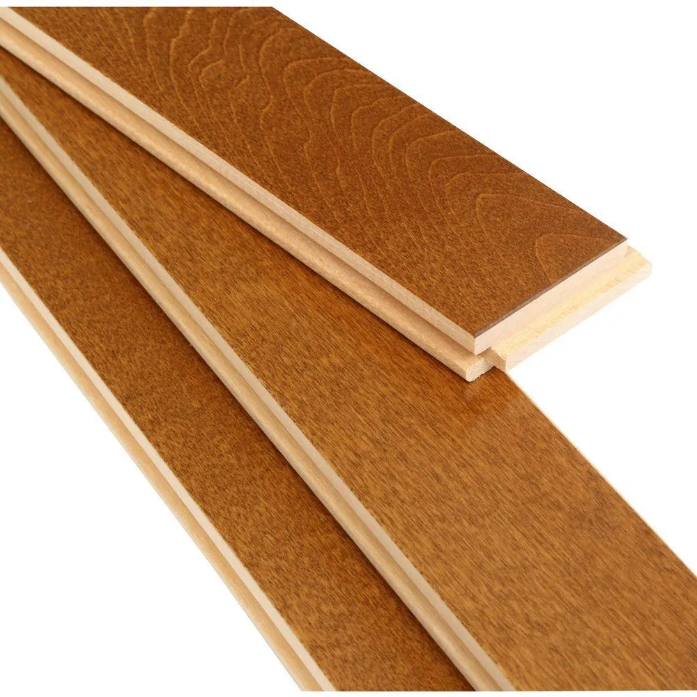 MONO SERRA Canadian Northern Birch Gunstock 3/4 in. T x 2-1/4 in. Wide x Varying Length Solid Hardwood Flooring (20 sq. ft. / case), photo 5 of 11