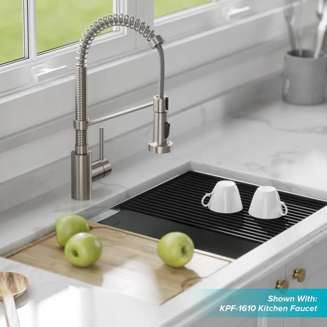 KRAUS Kore™ Workstation 32-inch Undermount 16 Gauge Single Bowl Stainless Steel Kitchen Sink with Accessories (Pack of 5), photo 2 of 13
