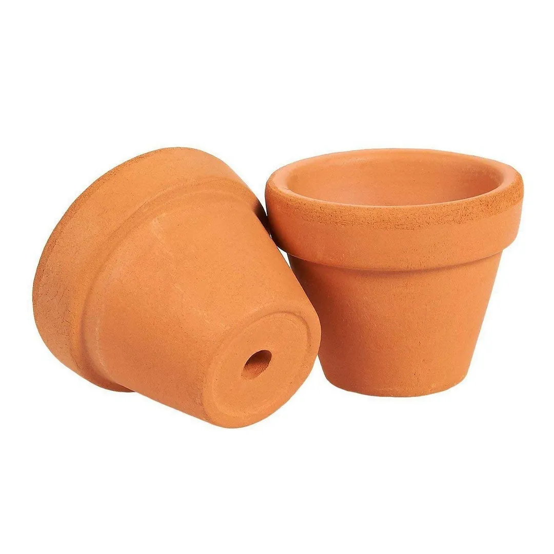 10-Pack 1.5" Terra Cotta Pots, Mini Small Terracotta Flower Clay Pots Planters for Plants, Ceramic Pottery Nursery Indoor Outdoor Garden Gardening for Cacti and Succulent, Brown, 1.5 inches, photo 3 of 6