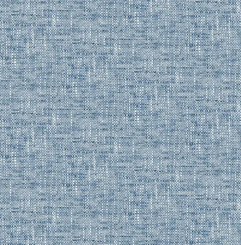 Navy Poplin Texture Raised Ink Peel & Stick Wallpaper