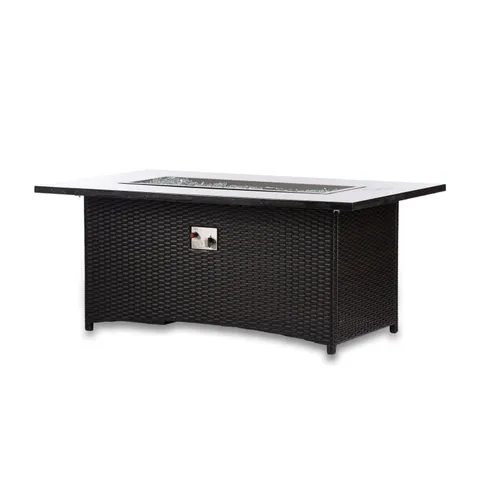 58 in long · 36 in wide · 24 in high Rectangle Fire Pit Table