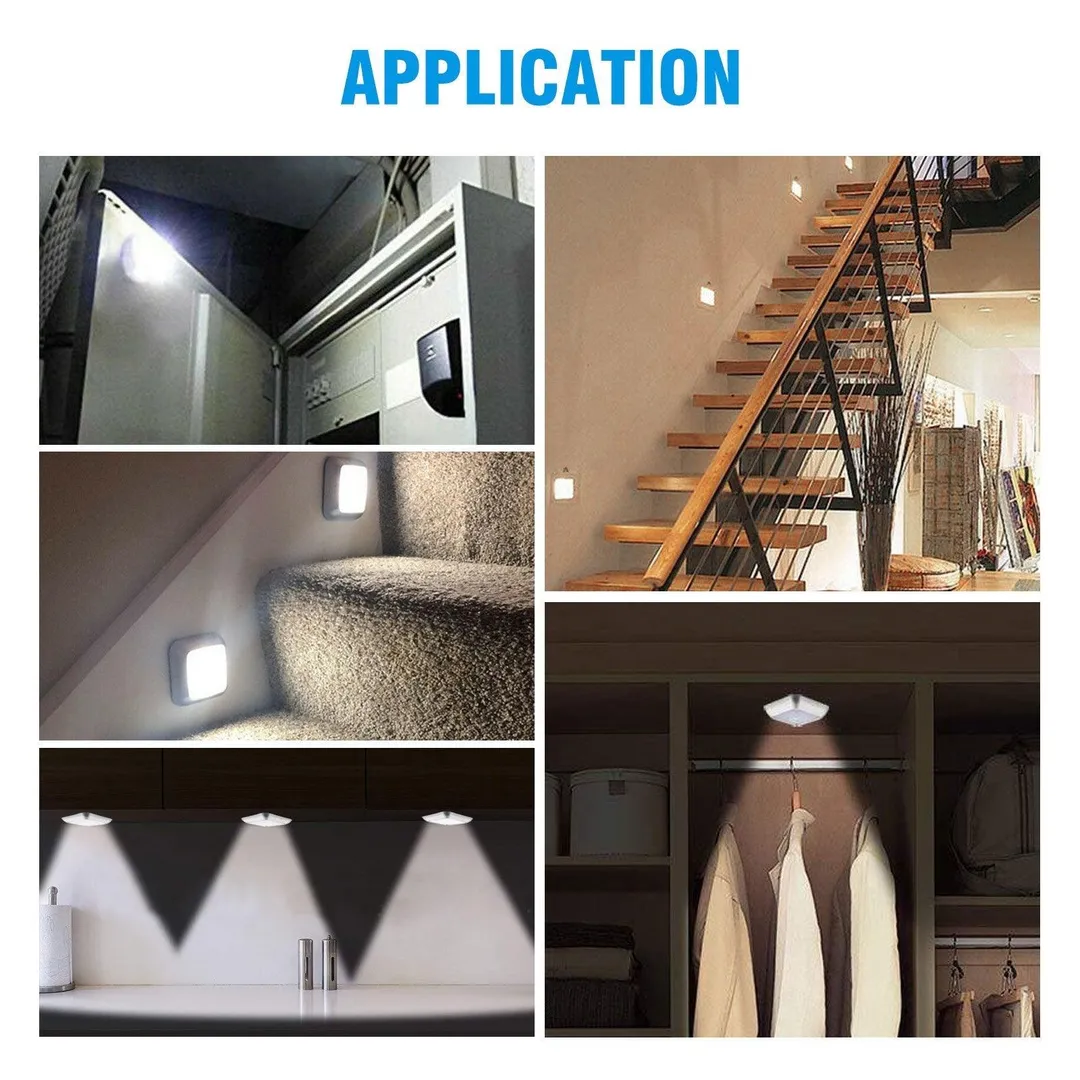EEEKit 3/1Pcs LED Motion Sensor Light Battery Operated, Stick-on Closet Lights, Automatic Night Safety Lamp for Hallway Stair Step Cabinet Kitchen Garage Bathroom, Wireless Wall Lamp for Home Indoor, photo 8 of 10
