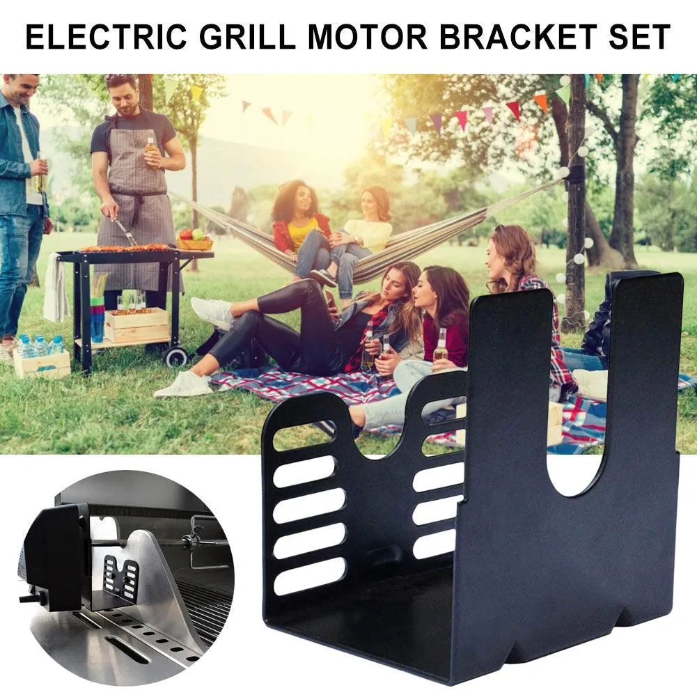PROKTH Electric Grill Motor Bracket Set Barbecue Accessories Stainless Steel Rotisserie Universal Barbecue Grill Motor Support Plates Outdoor Camping BBQ Tools, photo 3 of 7