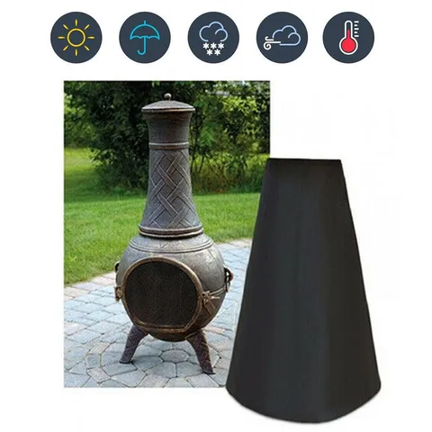 Outdoor Patio Chiminea Cover Waterproof Protective Chimney Fire Pit Heater Cover for Outdoor Garden Backyard
