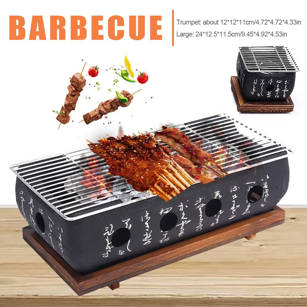 Barbecue Grill Alcohol Stove BBQ Grill Portable Charcoal Smoker Grill for Outdoor Family Cooking Camping Hiking Picnic, photo 4 of 9
