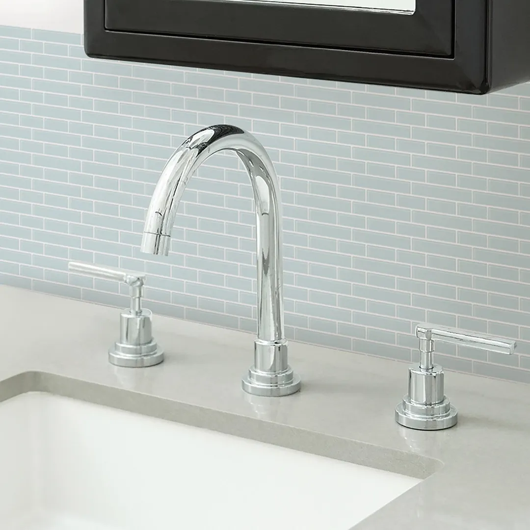 InHome Sea Glass 10 in. x 10 in. Peel and Stick Resin Backsplash Tiles (4-Pack), photo 5 of 8