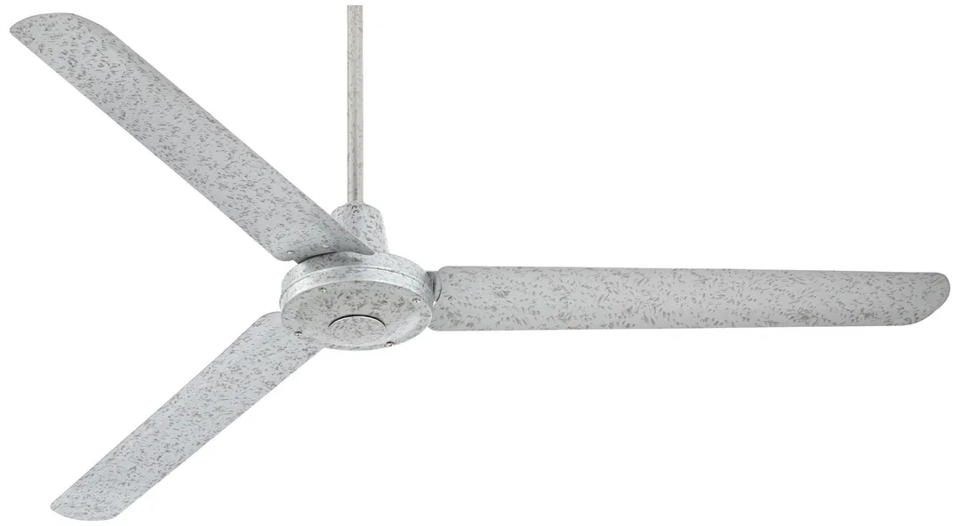 Casa Vieja 60" Casa Vieja Modern Industrial Outdoor Ceiling Fan with Remote Control Galvanized Damp Rated for Patio Porch, photo 2 of 6