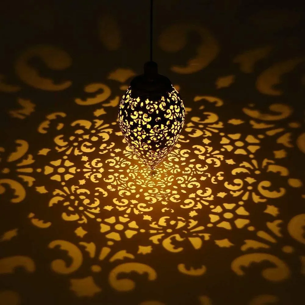 GENKENT Hanging Solar Lights Solar Lantern LED Garden Lights, Waterproof LED Lights, Outdoor Hollow Art Hanging Decor, photo 2 of 6