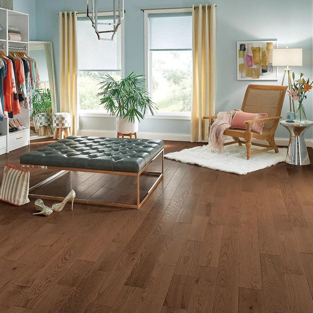 Bruce Revolutionary Rustics Oak Oakleaf Brown 3/4 in. T x 5 in. W x Varying L Solid Hardwood Flooring (23.5 sq.ft./case), photo 2 of 23