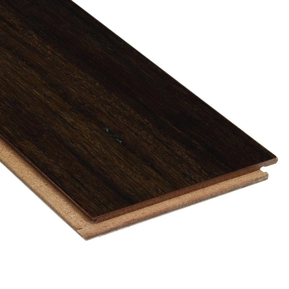 Home Legend Distressed Strand Woven Harvest 3/8 in. x 5-1/8 in. Wide x 36 in. Length Click Lock Bamboo Flooring (25.625 sq.ft./case), photo 2 of 5