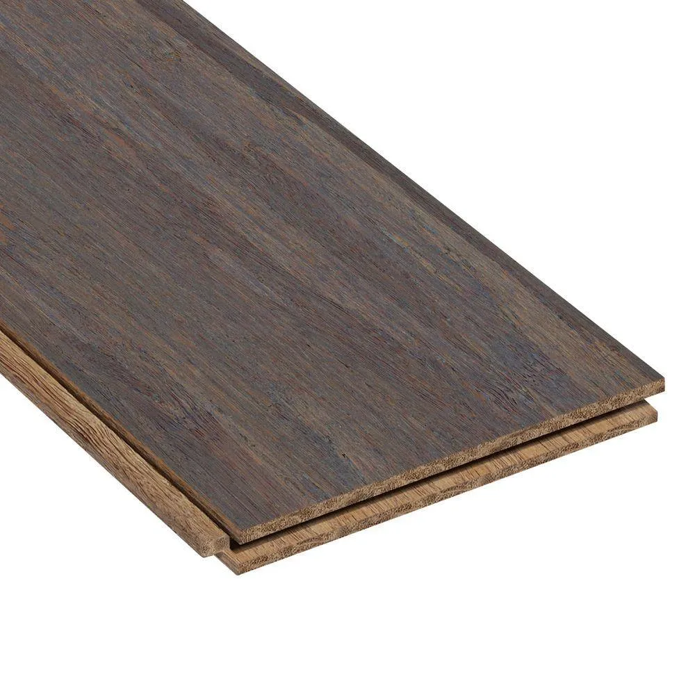 Home Legend Strand Woven Mystic Grey 1/2 in. Thick x 5-3/16 in. Wide x 72-1/20 in. Length Solid Bamboo Flooring (26 sq. ft. / case), photo 2 of 3