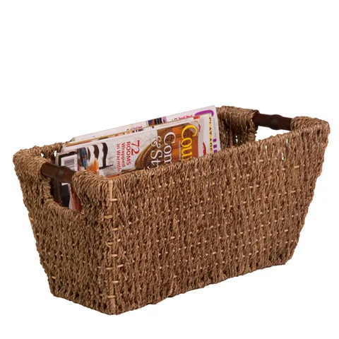 Honey-Can-Do 17 in long · 9 in wide · 8 in high Brown Storage Basket