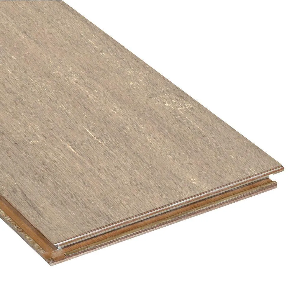 Home Legend Hand Scraped Strand Woven Poppyseed 1/2 in.x7.48 in.x72.835 in. Engineered Click Bamboo Flooring(30.268 sq. ft. /case), photo 2 of 3