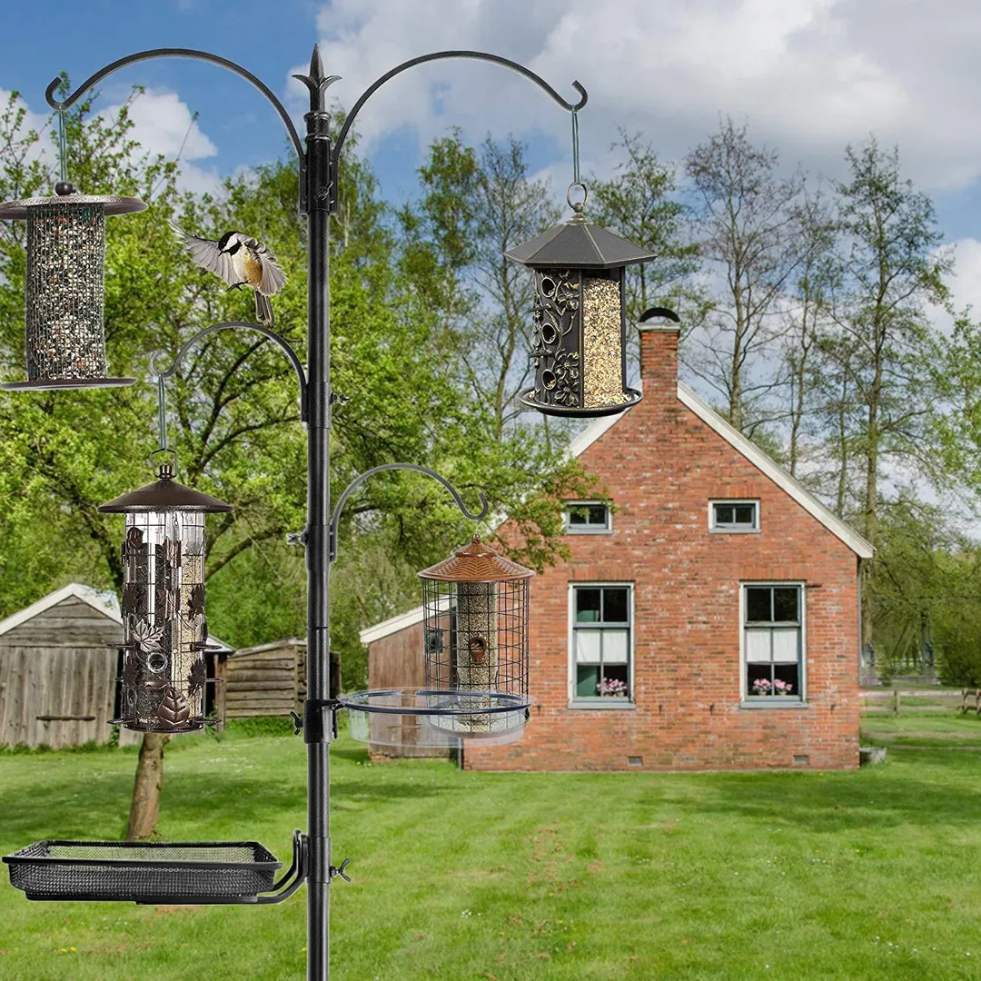 Ashman Premium Bird Feeding Station Kit, 22" Wide x 92" Tall (82" Above Ground Height), A Multi Feeder Hanging Kit and Bird Bath for Attracting Wild Birds, photo 6 of 6