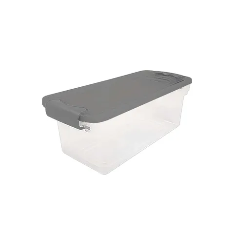 Homz Latching 6-1/8 in high · 16-1/4 in wide · 7 in deep Stackable Storage Tote