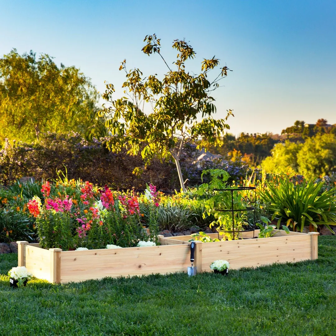Best Choice Products 8x2ft OutdoorWooden Raised Garden Bed Planter for Grass, Lawn, Yard - Natural, photo 2 of 7