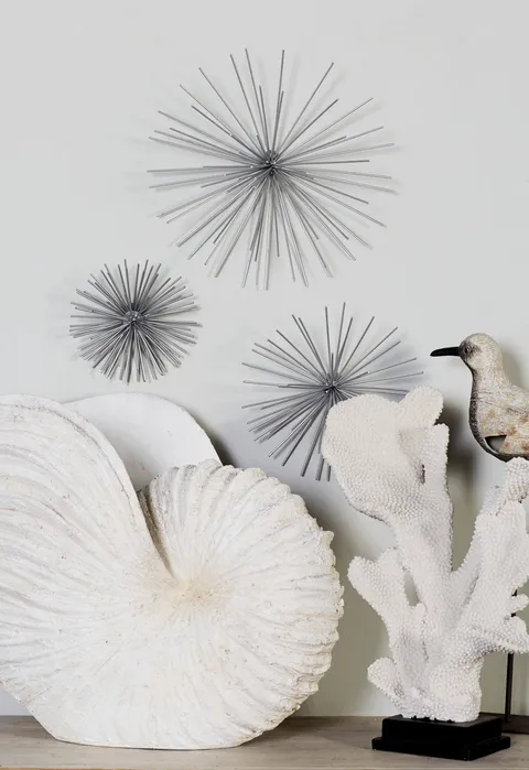 Indoor Silver Wall Decor, Set of 3