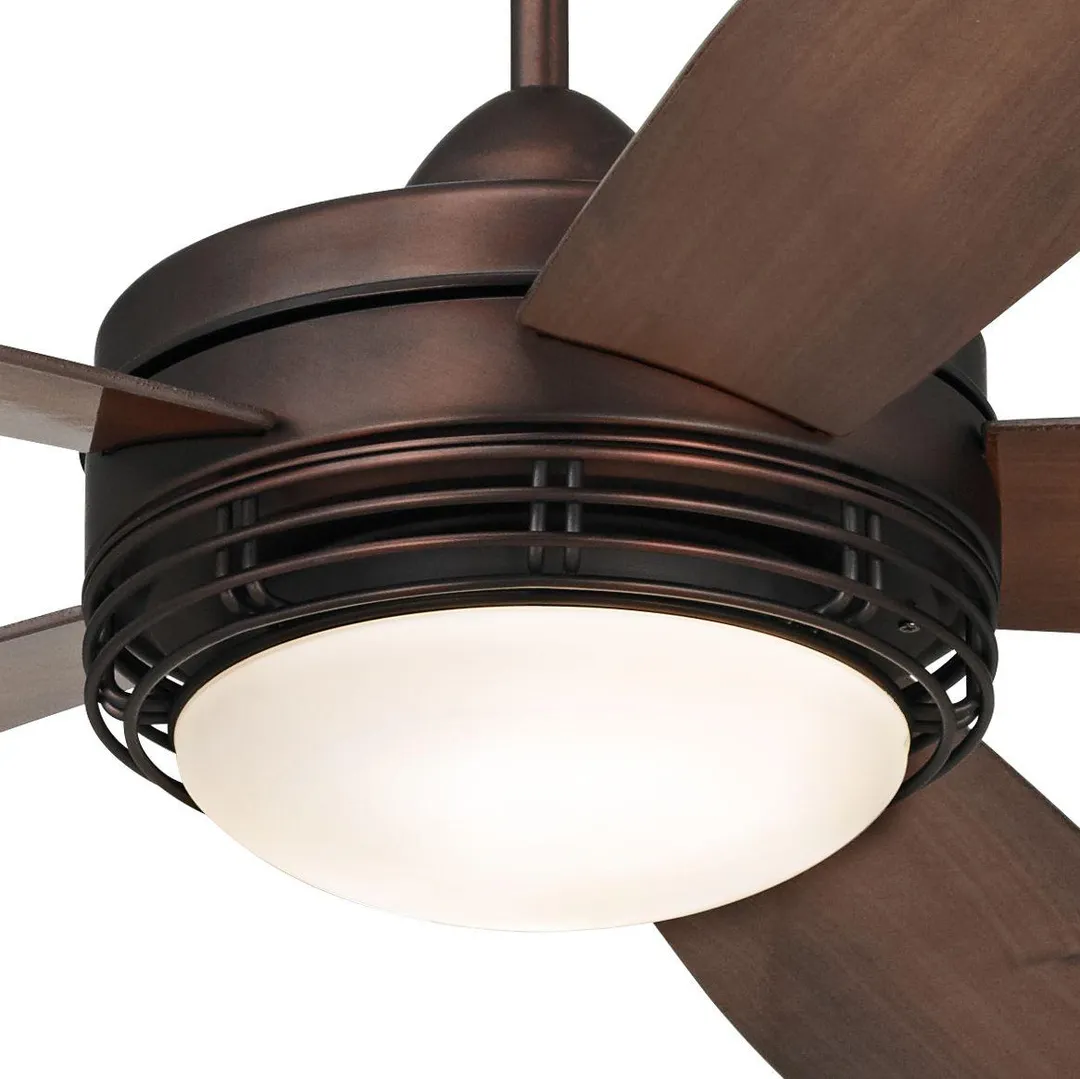Casa Vieja 60" Casa Vieja Modern Outdoor Ceiling Fan with Light LED Remote Oil Brushed Bronze Reversible Blades Damp Rated for Patio Porch, photo 3 of 6