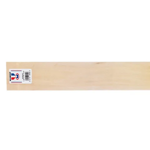 1/16 in thick · 3 in wide · 2 ft long Basswood Sheet #2/BTR Premium Grade