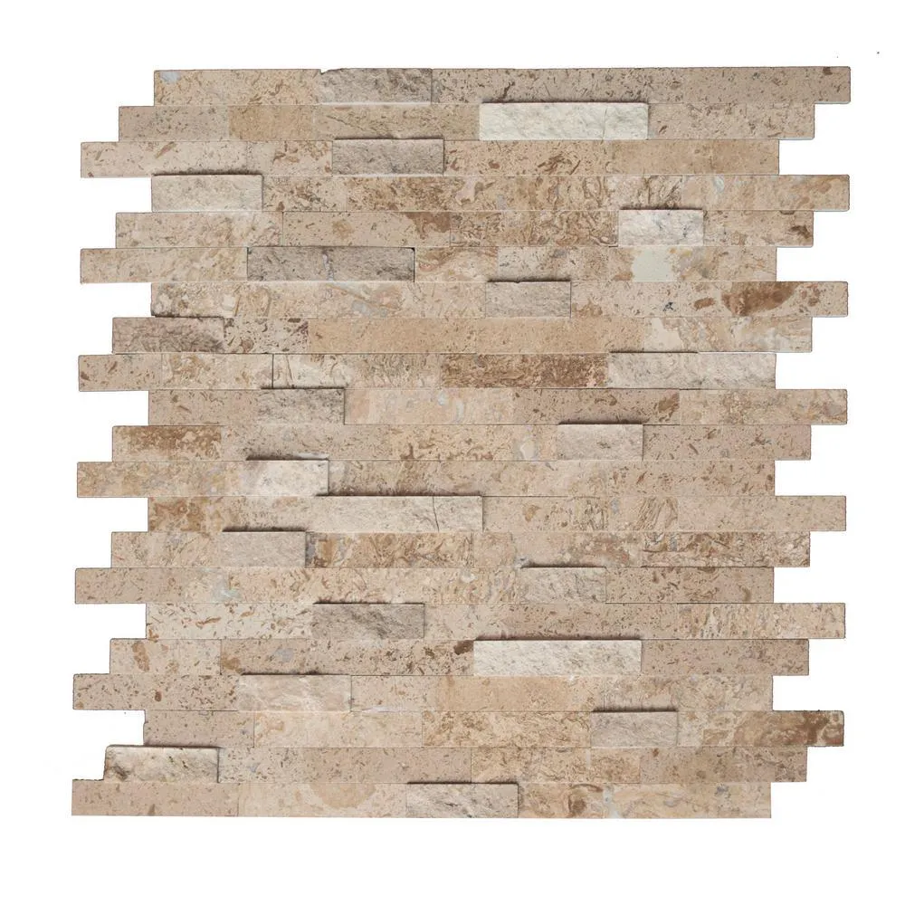 Inoxia SpeedTiles Bengal Brown 11.77 in. x 11.57 in. x 8 mm Stone Self-Adhesive Wall Mosaic Tile (11.4 sq. ft. / case), photo 18 of 23