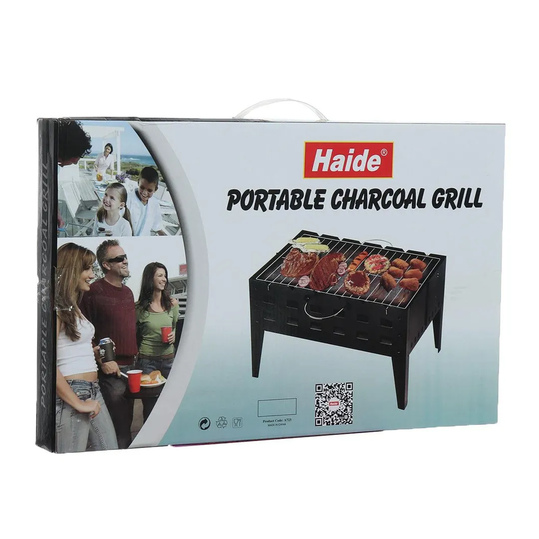 Portable Charcoal BBQ Grill, Folding Kabob Grill Premium Iron Camping Grill for Outdoor Garden Patio Cooking Camping Hiking Picnics Garden Travel, photo 9 of 10