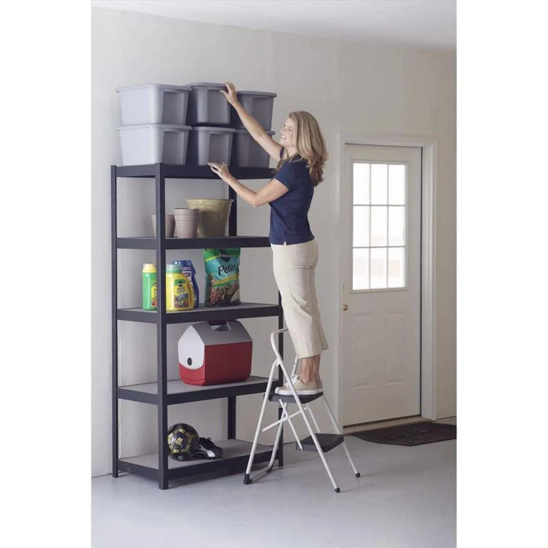 Cosco 34.646 in. H X 17.323 in. W X 22.84 in. D 200 lb. capacity 2 step Steel Large Step Stool, photo 4 of 6