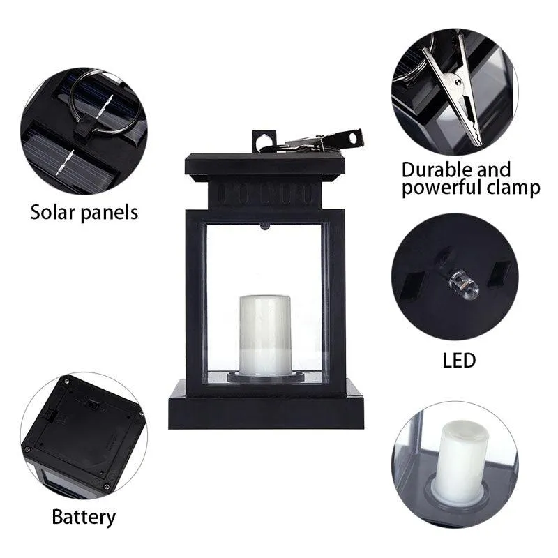 TOPCHANCES Solar Lights Solar Lanterns Dancing Flame Outdoor Hanging Lanterns Lights Decoration Lighting Solar Powered Waterproof Umbrella Lanterns Night Light Auto Sensor for Garden Patio Yard, photo 7 of 11