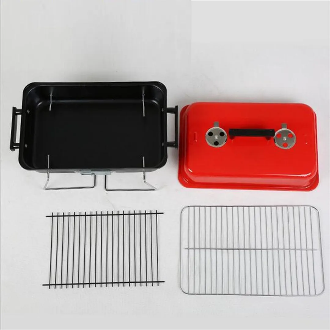 Portable Barbecue Charcoal Grill BBQ Stainless Indoor Outdoor Cooking Grill Set, photo 5 of 9