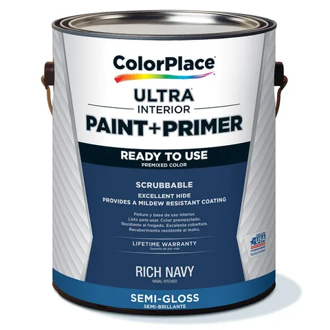 ULTRA Interior Paint & Primer, Rich Navy, Semi-Gloss, 1 Gallon