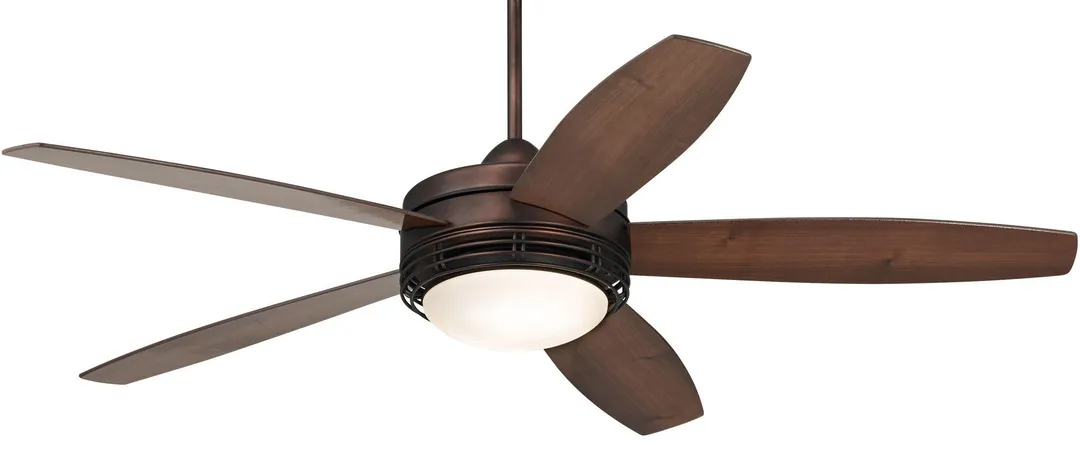 Casa Vieja 60" Casa Vieja Modern Outdoor Ceiling Fan with Light LED Remote Oil Brushed Bronze Reversible Blades Damp Rated for Patio Porch, photo 2 of 6