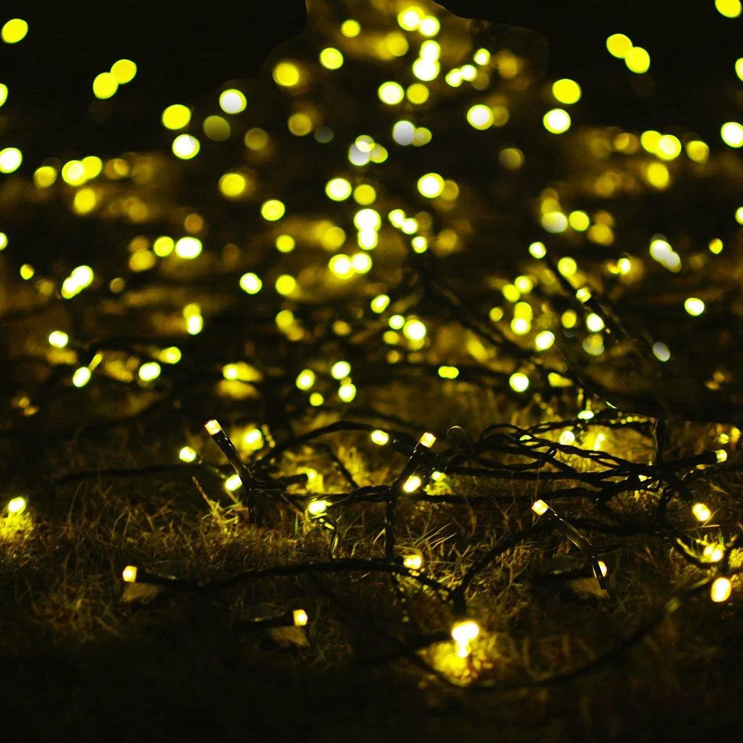 Lalapao 2 Pack Solar String Lights 72ft 22m 200 LED 8 Modes Solar Powered Outdoor Lighting Waterproof Christmas Fairy Lights for Xmas Tree Garden Homes Ambiance Wedding Lawn Party Decor (Warm White), photo 4 of 6