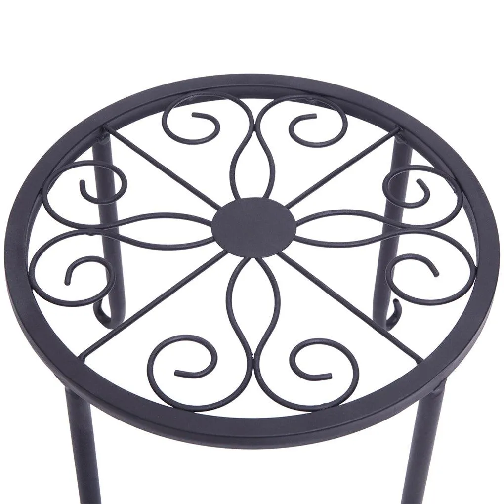 4pcs Plant Shelves Metal Plant Stand Potted Irons Planter Supports Floor Flower Pot Round Rack Display, photo 4 of 7