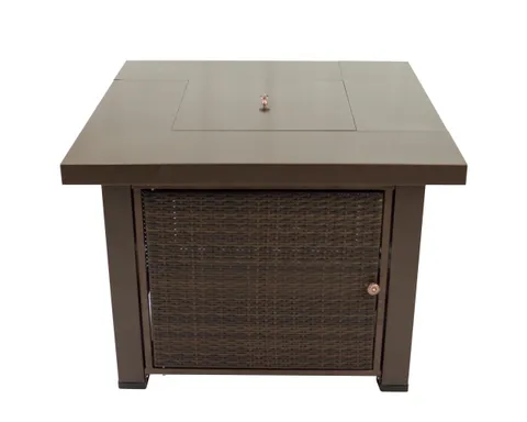 OFG419T Rio 38" Wicker and Bronze Propane Gas Fire Pit Table