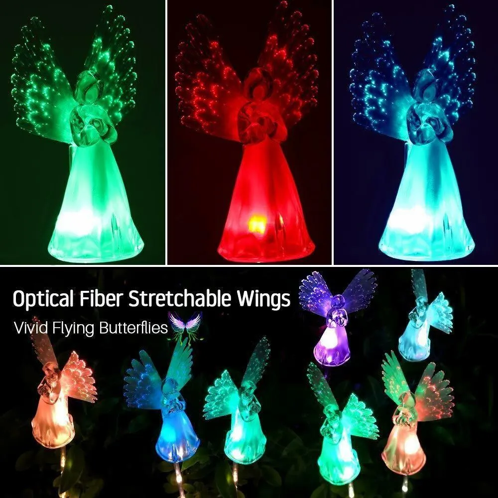 Willstar Christmas Outdoor Garden Light Angel Stake Lights Lawn LED Solar Smart Garden Xmas Party Decor Lamp, photo 4 of 6