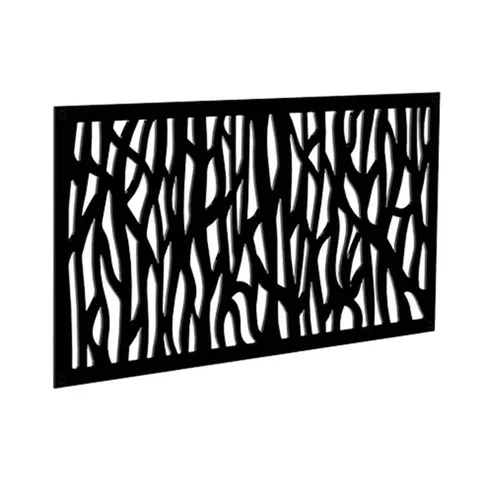 Sprig 2 ft wide · 4 ft long Black Polymer Screen Panel