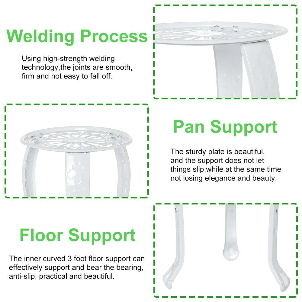2-Tier Indoor/Outdoor Metal Flower Stand Shelf Holder Decorative Plant Stand Rack Pot Display Design Garden, photo 5 of 9