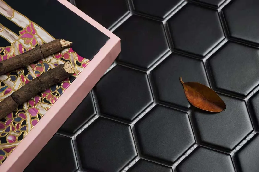 WS Tiles - Value Matte Black 10.5 in. x 10.5 in. Porcelain 2" Hexagon Mosaic Floor & Wall Tile (9 sq. ft / Case), photo 7 of 7