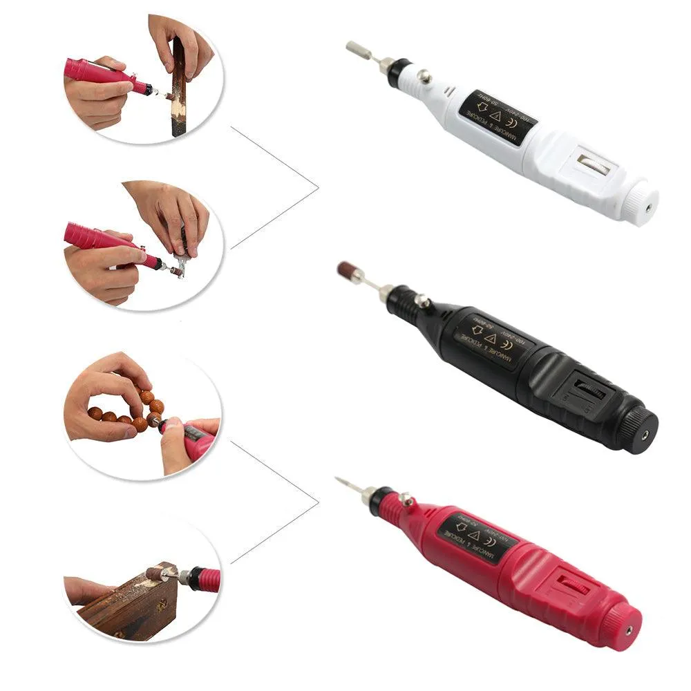 Anself Mini Electric Grinder Drill Tool Nail Gel Polish Removing Drill Manicure Machine Grinding Rotary Tool Kit for Milling Trimming Polishing Engraving, photo 4 of 7