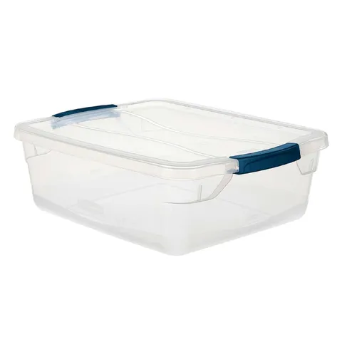 Rubbermaid Cleverstore 6.625 in high · 13.375 in wide · 18.75 in deep Stackable Storage Tote