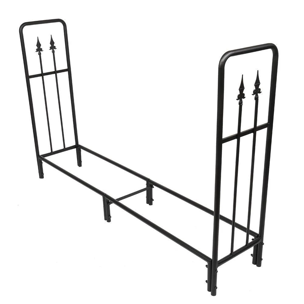 Ktaxon 72.44 x 44.88 x 14.96" Heavy Duty Outdoor Firewood Racks Steel Wood Storage Log Rack Holder, photo 4 of 7