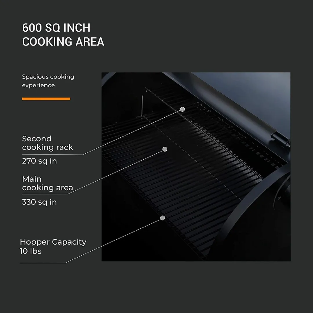 Z Grills L6002E Smart Wood Pellet Grill 6 in1 Outdoor BBQ Smoker 600 SQ Inches Cooking Area, photo 8 of 8