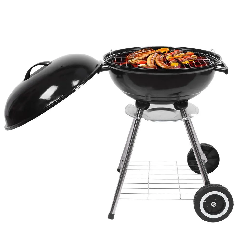 Ktaxon Portable Steel Charcoal Grill BBQ Grill Spherical Design Black, photo 3 of 9