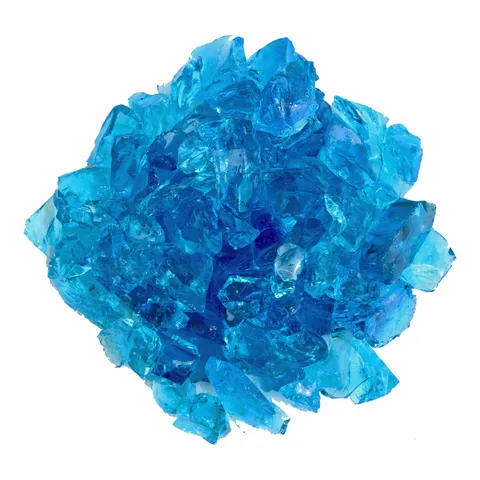 Turquoise Recycled Fire Glass, 10 lbs