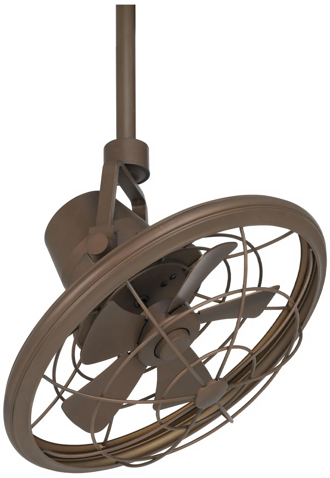 Casa Vieja 18" Casa Vieja Mission Outdoor Ceiling Fan with Wall Control Mounted Adjustable Oil Rubbed Bronze Cage Damp Rated for Patio Porch, photo 2 of 7