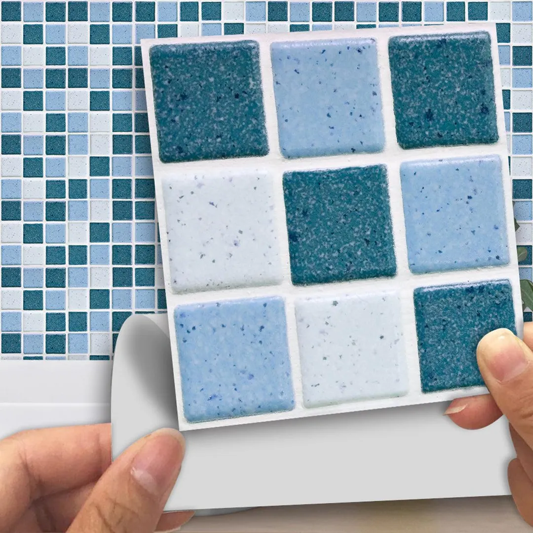 UKAP 10x10cm Moroccan Mosaic Style Wall Tile Sticker Backsplash Peel & Stick Kitchen Bathroom Tile Decal 18/54/90/180 PCS, photo 7 of 9