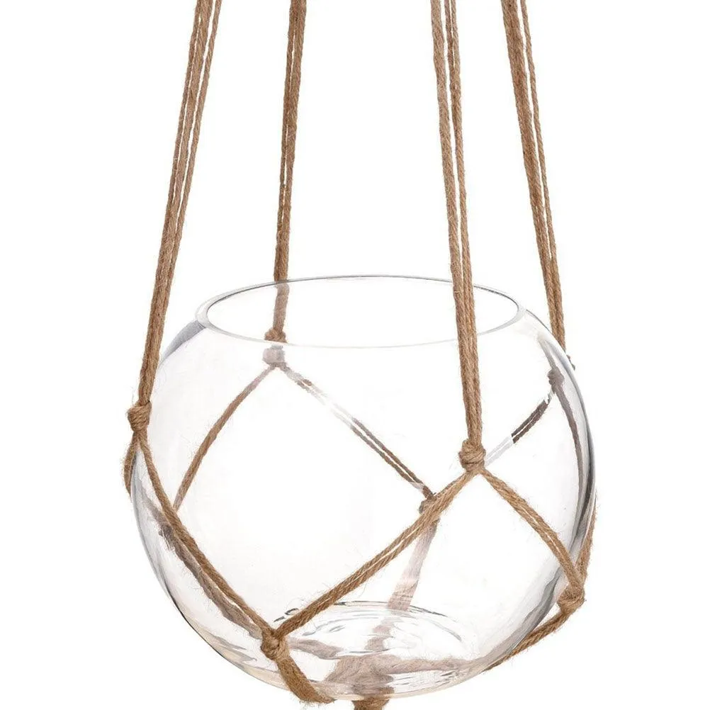 2PCS 47 Inches Plant Flower Hanger Macrame Jute for Indoor Outdoor Ceiling Deck Balcony Round and Square Pots, photo 2 of 5
