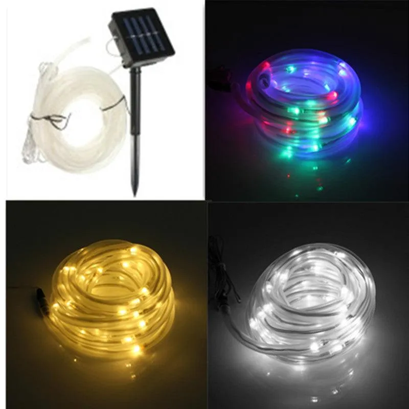 Outerdo 50 LED Waterproof Solar Rope Tube Lights,22Ft （7m）Led String Strip Decorative Christmas Wedding Party Garden Outdoor Light Lamp  For  Wedding, Patio, Garden, Christmas Decor,7 Colo, photo 10 of 18