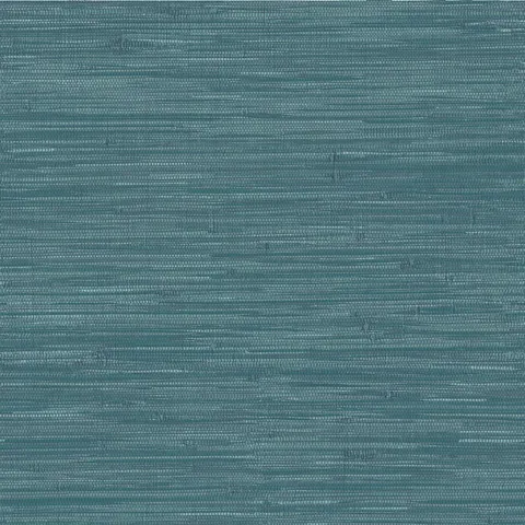Steel Blue Grassweave Raised Ink Peel & Stick Wallpaper