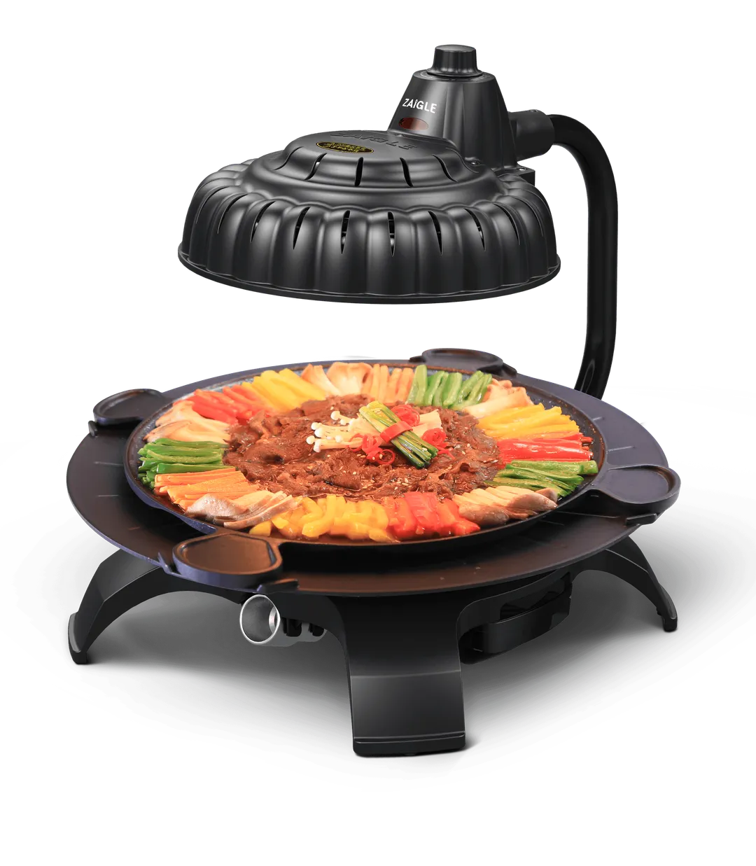 Zaigle ZG-HU375 Handsome Infrared KBBQ Electric Grill, 120v, 3 pans, tongs included, photo 3 of 8