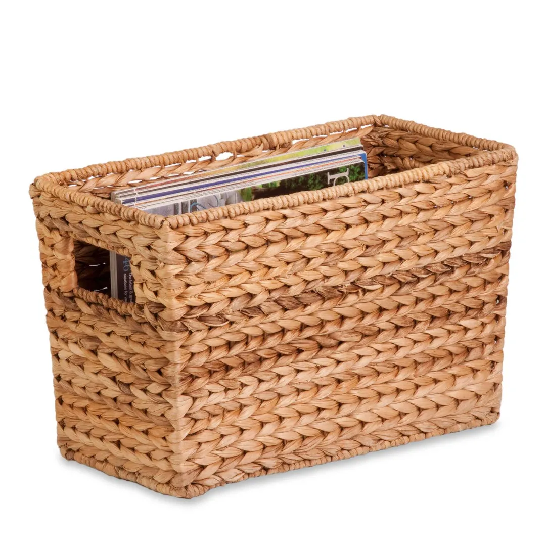 Honey-Can-Do Banana Leaf 15-1/2 in. L X 5 in. W X 10 in. H Brown/Natural Magazine Basket, photo 3 of 3